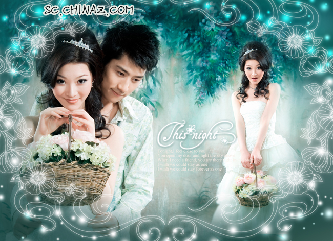 亲密psd婚纱照模板下载下载_本站为大家收集